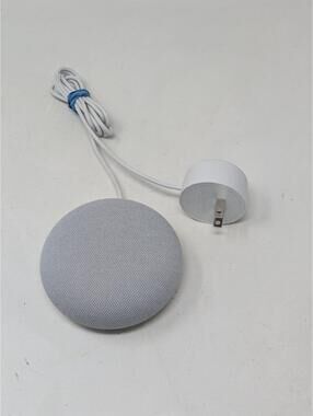 Google Nest Mini 2nd Gen H2C Smart Speaker With Power Adapter Chalk Gray White